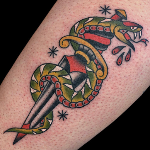 Explore easy leg tattoo ideas, creative tattoo ideas in Lakeland, available at Black Swan Tattoo