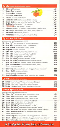 Picco Bello à Zetel menu