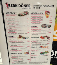 Menu du BERK DÖNER à Nüdlingen