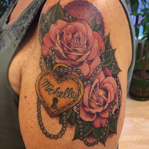 Explore female half sleeve tattoo ideas, creative tattoo ideas in Mchenry, available at Art and Soul Tattoo Company