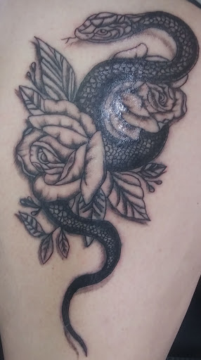Explore female full sleeve tattoo ideas, creative tattoo ideas in Richmond, available at Dragon