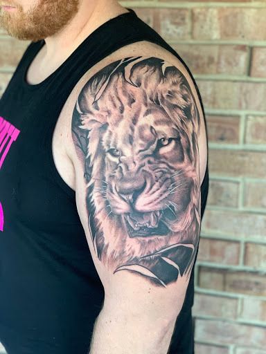 Explore dotwork tattoo ideas, creative tattoo ideas in Tallmadge, available at Killjoy tattoo