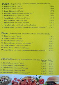 Menu du King Döner-Kebab-Haus à Dresden
