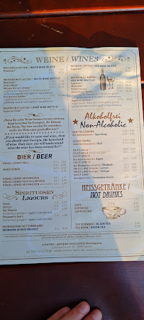 Restaurant géorgien Schwiliko Restaurant à Berlin (le menu)
