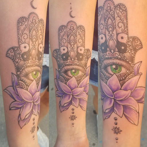 Explore tattoo sleeve filler ideas for a man, creative tattoo ideas in Trenton, available at Exquisite Body Art