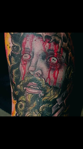 Explore gore tattoo ideas, creative tattoo ideas in Stevens Point, available at Black Rabbit Tattooing