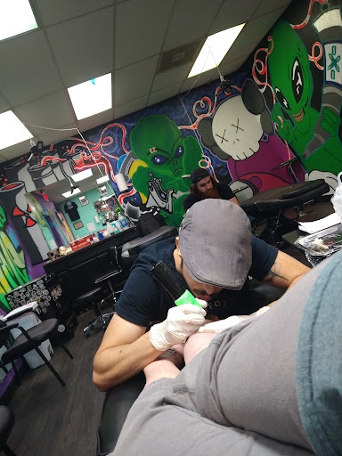 Explore road tattoo ideas, creative tattoo ideas in Mckinney, available at Borrowed Time Fine Art Gallery Tattoo Shop