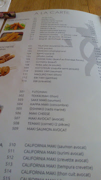 Sakura Sushis à Saint-Maurice menu