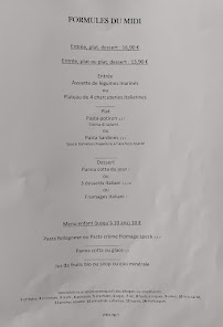 Menu / carte de Casa Castello à Cholet