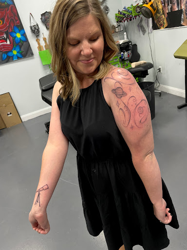 Explore ganesha tattoo ideas, creative tattoo ideas in Meridian, available at Creative Pain Tattoo Studio