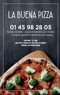 Carte du LA BUENA PIZZA à Mandres-les-Roses