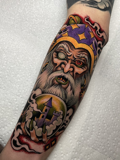 Explore flower half sleeve tattoo ideas, creative tattoo ideas in Naugatuck, available at Tooth And Nail Tattoo