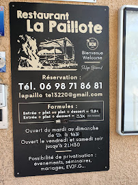 Restaurant La Paillote à Châteauneuf-les-Martigues (la carte)