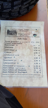 Restaurant Dolle Frieders Burewirtschaft à Sasbachwalden (la carte)