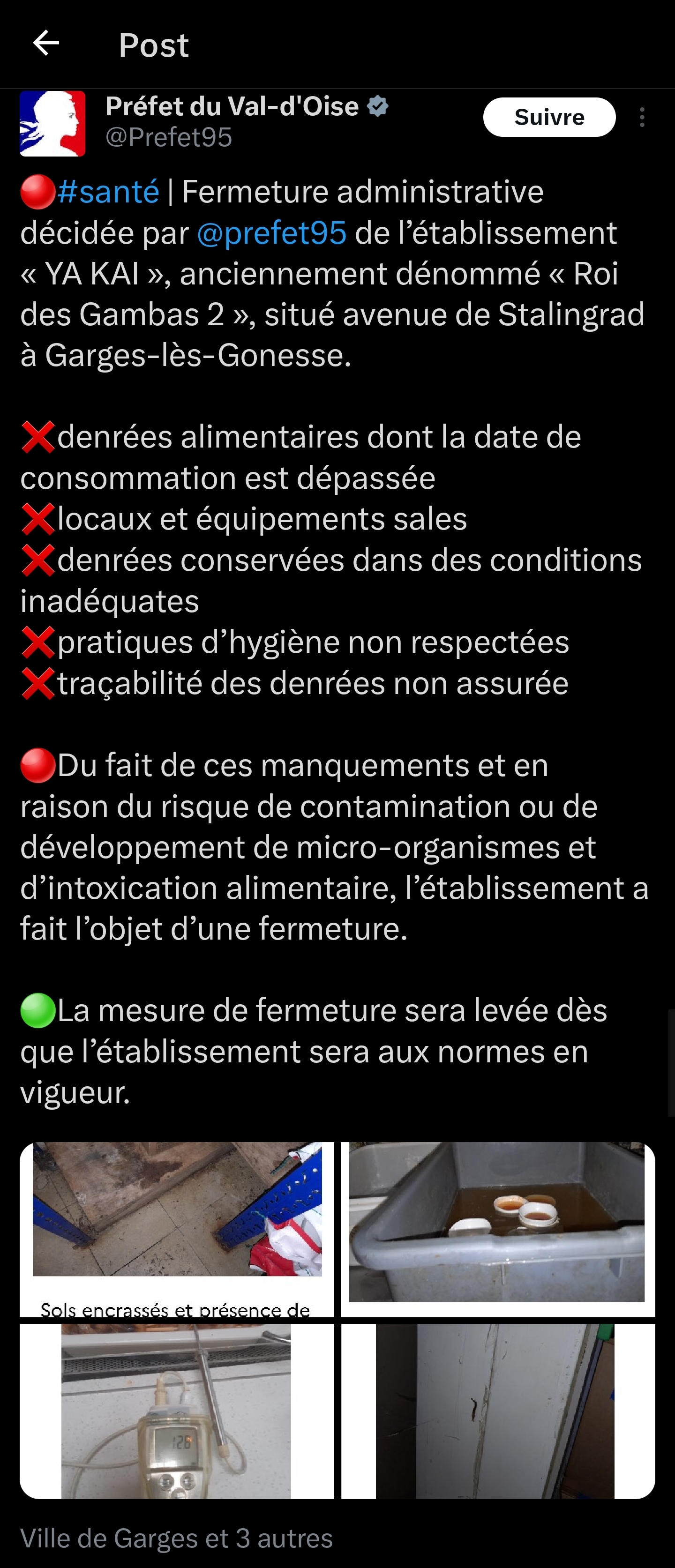 Photo n° 1 de l'avis de Aurélien.a fait le 26/10/2023 à 13:39