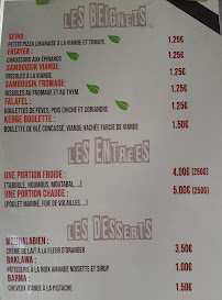 Restaurant libanais Le Mediterranée à Issy-les-Moulineaux (le menu)