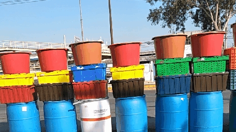 TAMBOS,COSTALES, GARRAFONES, CAJAS DE PLÁSTICO Y CUBETAS EL PEÑÓN.