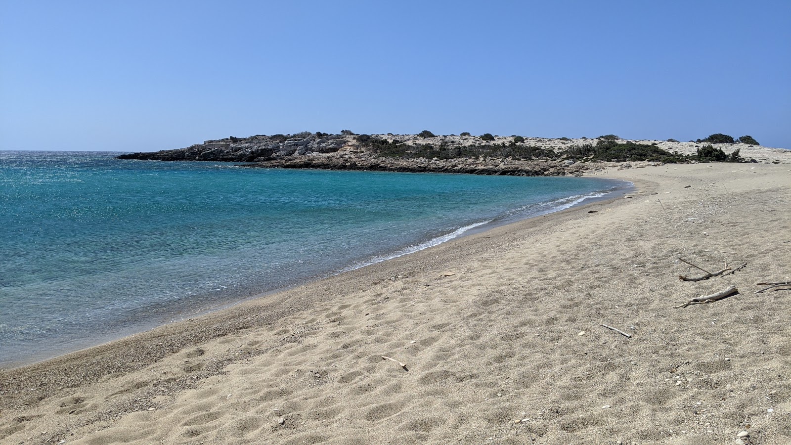 Photo of Diakoftis beach with turquoise pure water surface