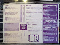 Menu du Restaurant Les Sables à Saint-Georges-d'Oléron