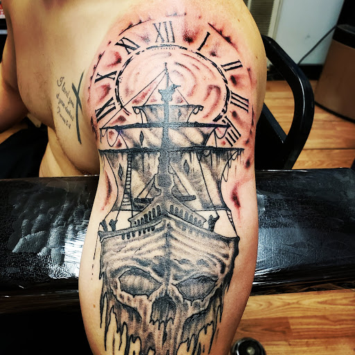 Explore whole back tattoo ideas, creative tattoo ideas in Export, available at Patriotic pain tattoo