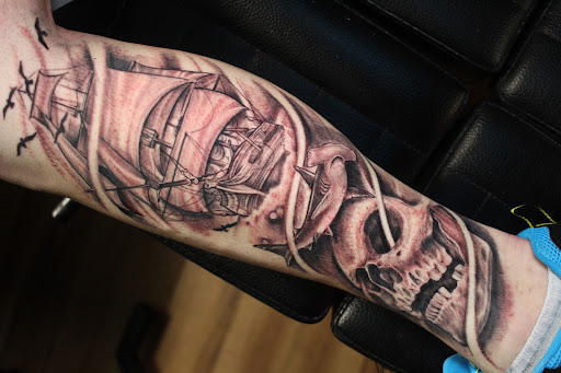 Explore cross stitch tattoo ideas, creative tattoo ideas in Homosassa, available at Citrus Tattoos