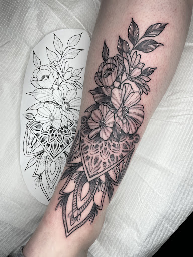 Explore tattoo ideas for car guys, creative tattoo ideas in Lakeview, available at Backwoods Tattoo Studio