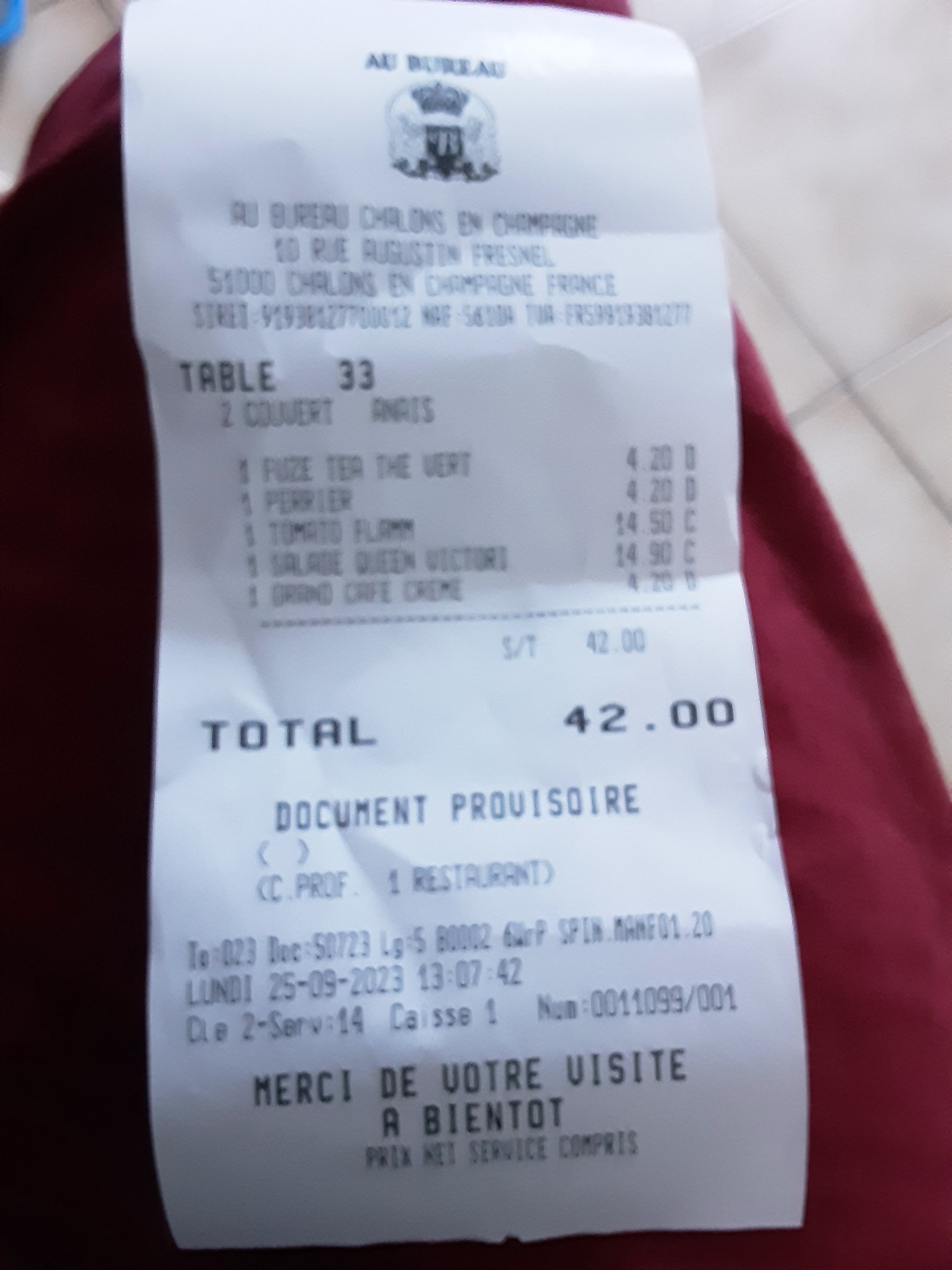 Photo n° 1 de l'avis de ghislaine.h fait le 25/09/2023 à 17:08