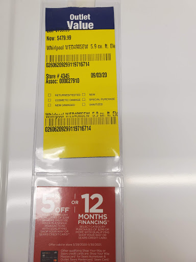 Appliance Store «Sears Outlet», reviews and photos, 3825 Forsyth Rd, Winter Park, FL 32792, USA