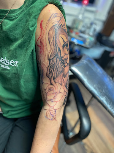 Explore cat tattoo ideas, creative tattoo ideas in Rapid City, available at Bradley Ink