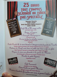 Restaurant français Le Bouclard à Paris (le menu)