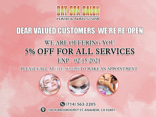 Beauty Salon «Day Spa Hair & Nail Salon», reviews and photos, 740 N Brookhurst St, Anaheim, CA 92801, USA