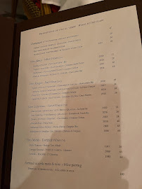 Restaurant français Le Cinq à Paris (le menu)