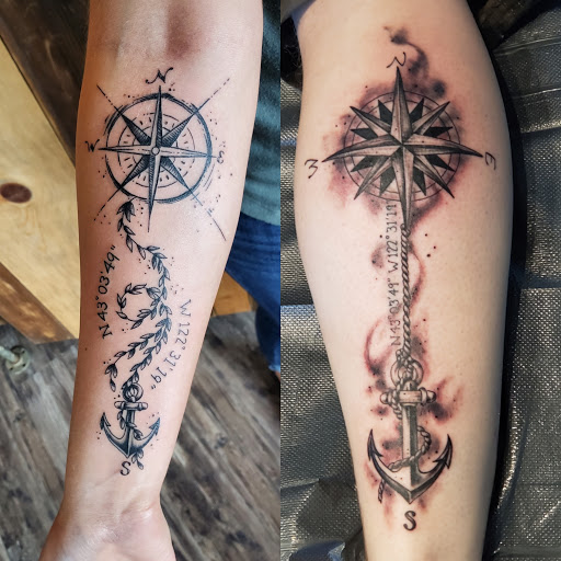Explore male arm tattoo ideas, creative tattoo ideas in Coquille, available at Inspired Ink Tattoo Shop