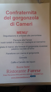 Ristorante Albergo Farese à Fara Novarese menu