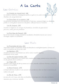 Menu / carte de Restaurant La Route Bleue à La Fouillouse