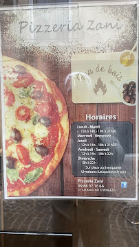 Menu / carte de Pizzeria Zani à Vergèze