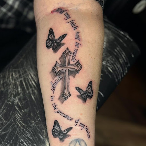 Explore palm size tattoo ideas, creative tattoo ideas in Coram, available at Asylum Tattoo