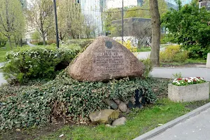 Boulder commemorating the struggle of the Warsaw Uprising in 1944 image