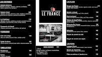 Le france à La Crau menu