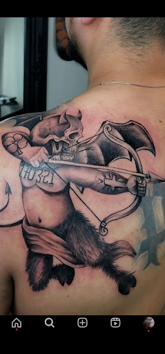 Explore thigh tattoo ideas men, creative tattoo ideas in Riverside, available at Darkstar Tattoo CA