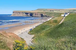 Saltburn Beach Cliffs. image