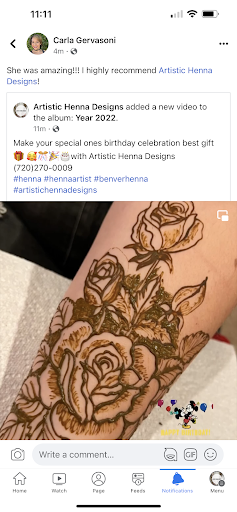 Explore sweet pea tattoo ideas, creative tattoo ideas in Littleton, available at Artistic Henna Designs