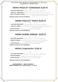 Simrik à Courbevoie menu