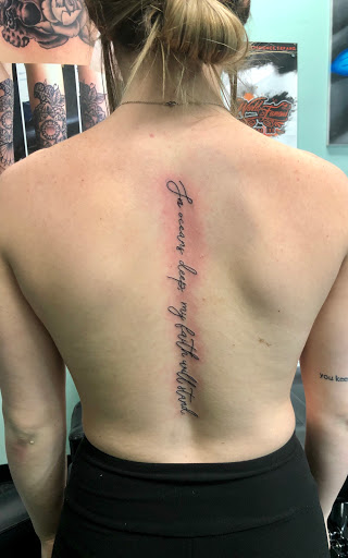 Explore kayak tattoo ideas, creative tattoo ideas in Meridian, available at Creative Pain Tattoo Studio