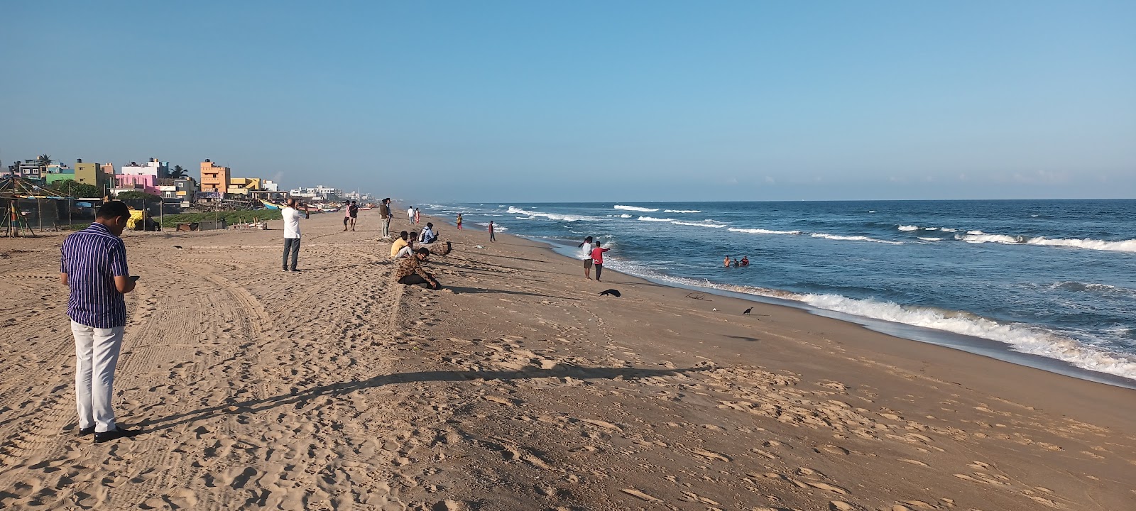 Foto von Kottivakkam Beach mit beiger sand Oberfläche