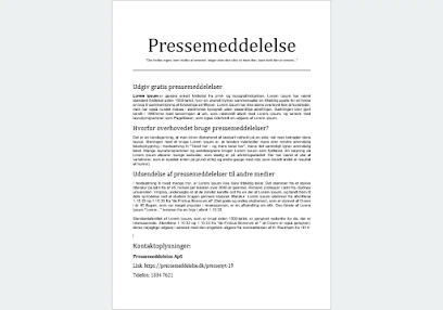 Pressemeddelelse.dk