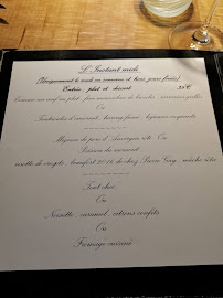 Restaurant L'Esquisse à Annecy (le menu)