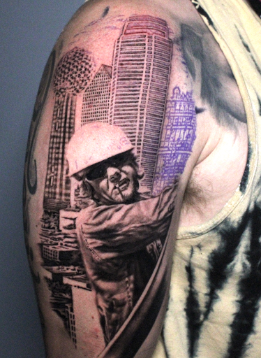 Explore mic tattoo ideas, creative tattoo ideas in Addison, available at Cat Tattoo