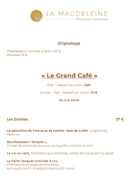 Menu / carte de Le Grand Café à Gémenos