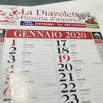 Menu / carte de La Diavoletta di Mocco Antonio à Lotzorai